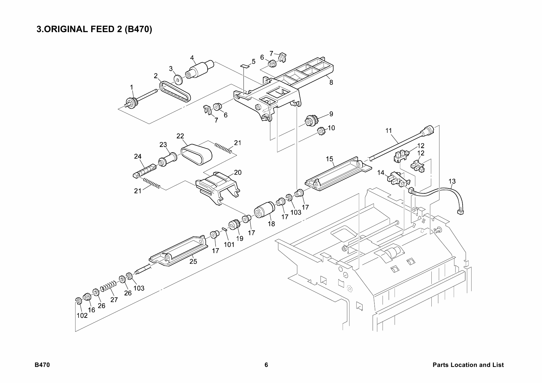 RICOH Options B470 COVER-INTERPOSER-TRAY-TYPE-1075 Parts Catalog PDF download-3